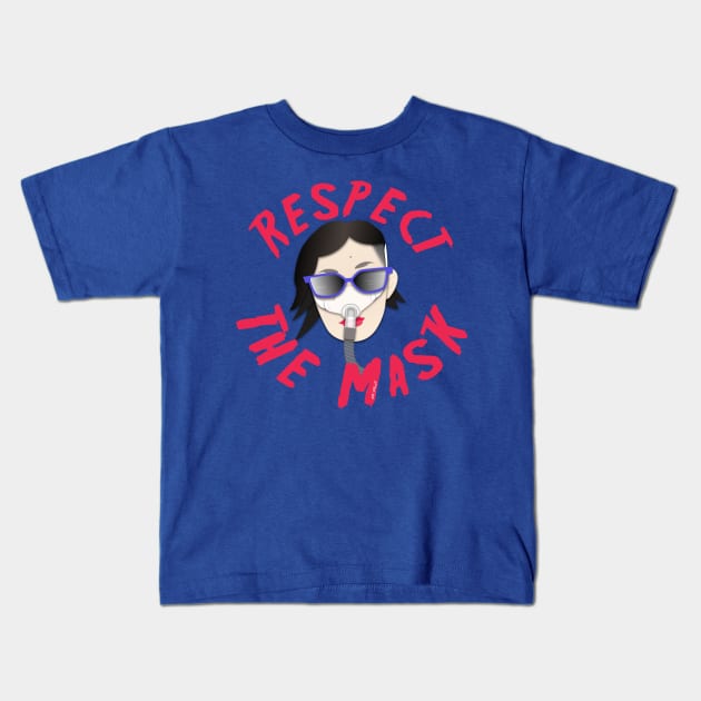 Respect the Mask Kids T-Shirt by The Nerds of Color